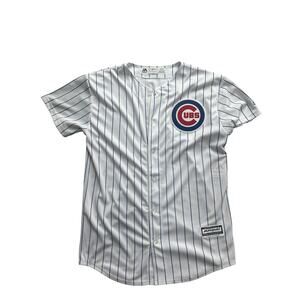 Chicago Cubs Youth XL Jersey NWT Majestic Cool Base Pinstripe Women’s S/M
